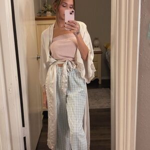 Joyspun Women's White and Blue Pajamas